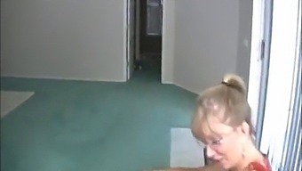 Middle-Aged Woman Receives A Facial From Her Partner