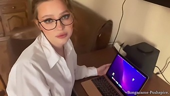 Pov: Stepmom Gives A Blowjob And Facial During A Meeting