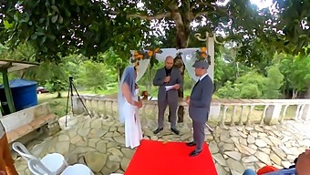 Brunette Woman Marries A Man With A Large Penis - Mr. Matusalem And Natxina Morena